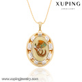 32549 China al por mayor multicolor oro color colgante oval Doce constelaciones colgante joyas